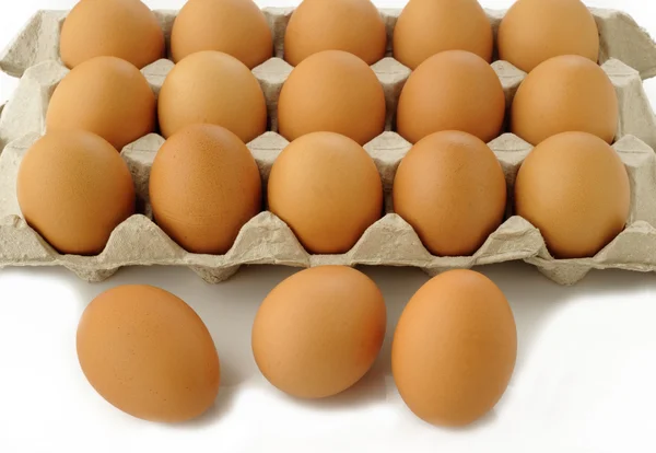 Čerstvá vejce v balení — Stock fotografie