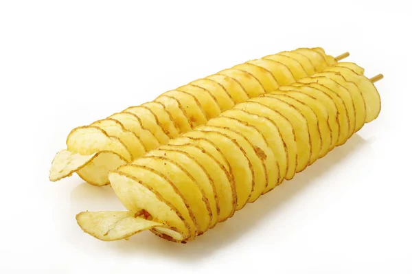 Twist potato on white background — Stock Photo, Image