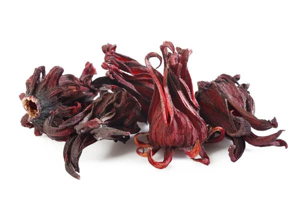 Dried roselle on white background — Stock Photo, Image