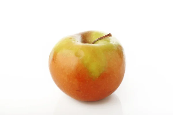 Rotten apple on white background — Stock Photo, Image