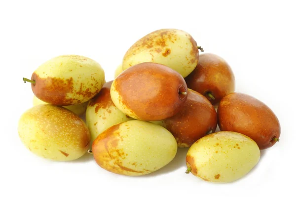 Frutas de jujubes chinas sobre fondo blanco —  Fotos de Stock