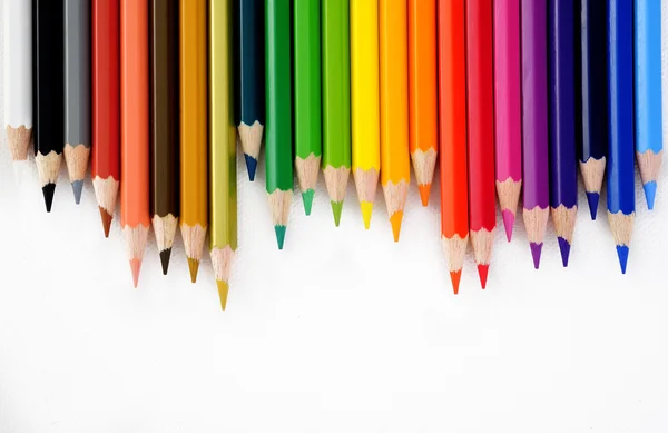 Color pencil on white background Stock Picture