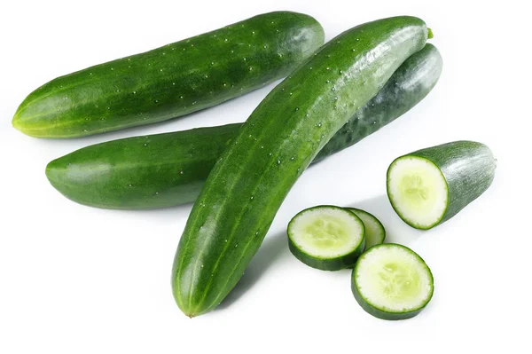 Cucumbers  on white background — Stock Photo, Image