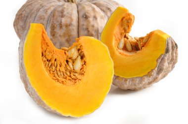 Tay balkabağı beyaz zemin üzerine