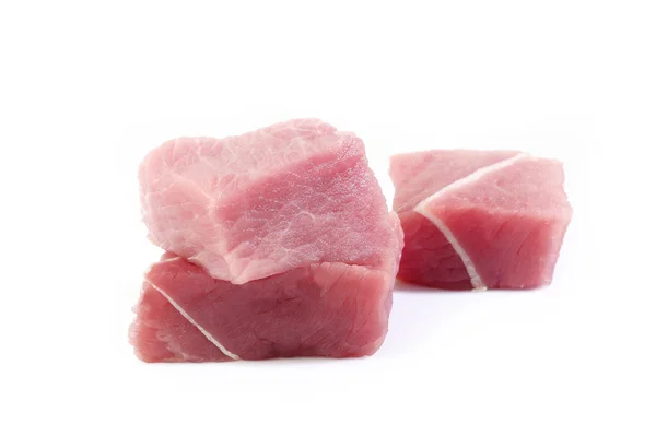 Rå nötkött på vit — Stockfoto