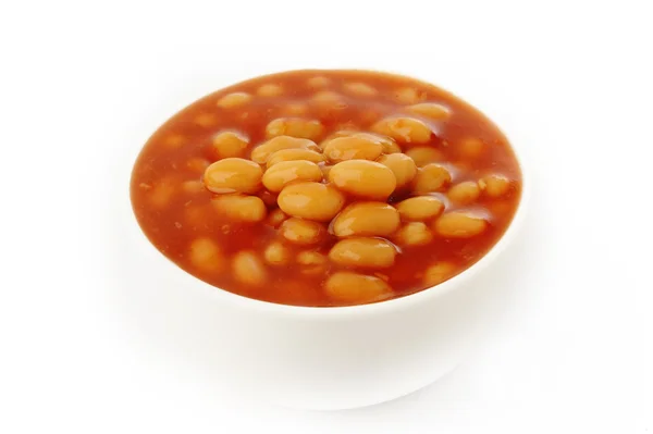 Baked beans in bowl — Stock Photo, Image