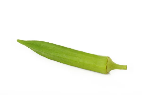 Okra op witte achtergrond — Stockfoto