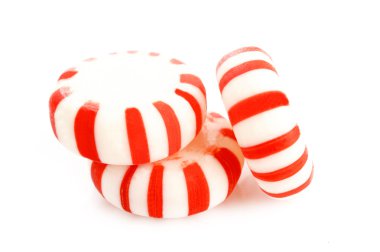 Red striped peppermints clipart