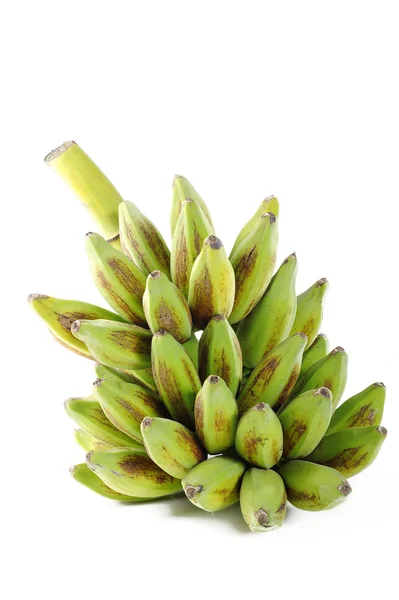 Green bananas on white background — Stock Photo, Image