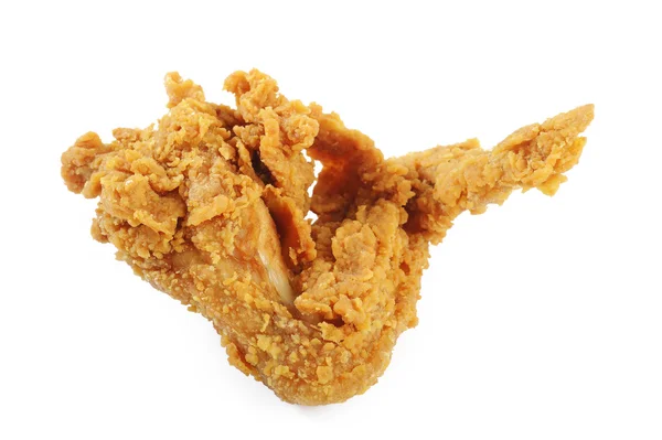 Alas de pollo frito sobre fondo blanco — Foto de Stock
