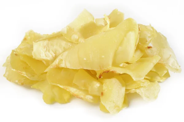 Durian chips su sfondo bianco — Foto Stock
