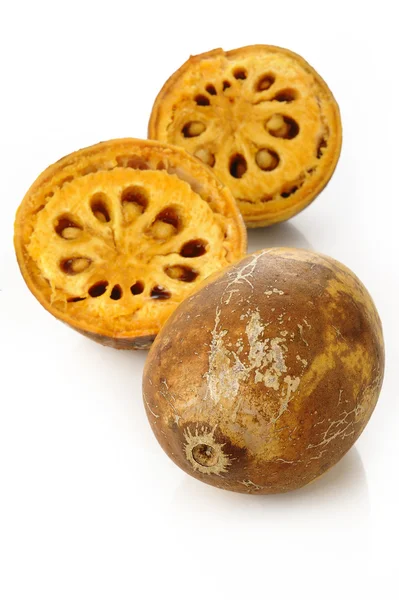 Ripe bael fruit  on white background — Stock Photo, Image
