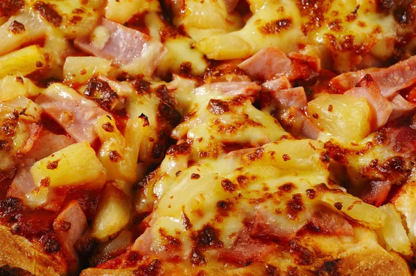 Közelkép a Hawaii pizza — Stock Fotó