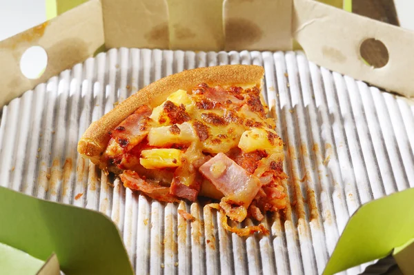 A doboz pizza szelet — Stock Fotó