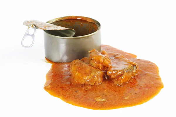 Sardinen in Tomatensauce — Stockfoto