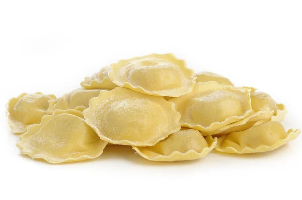 Dry girasole pasta on white background — Stock Photo, Image