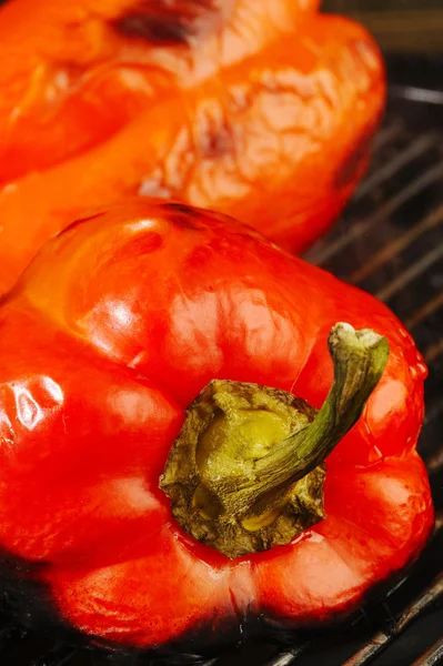 Menutup dari memanggang paprika merah — Stok Foto