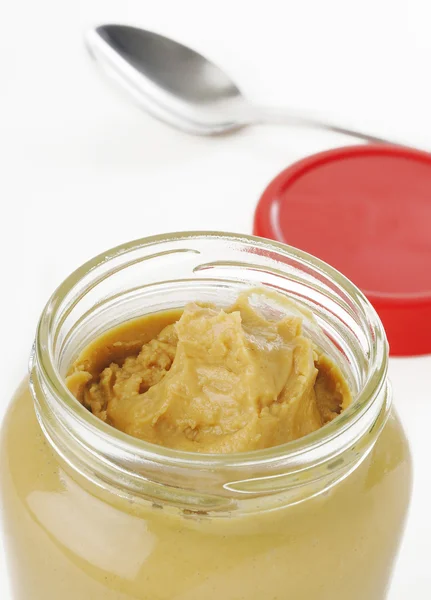 Jar of peanut butter — Stock Photo, Image
