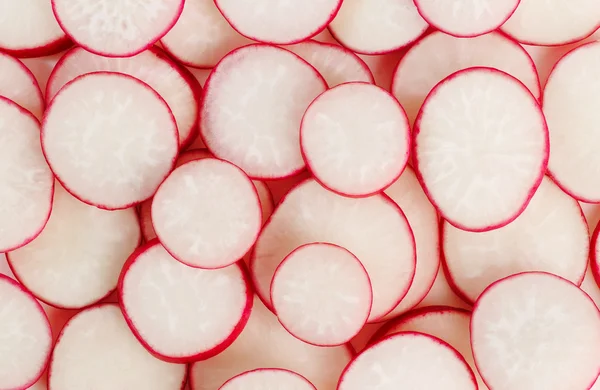 Rábano rojo en rodajas — Foto de Stock