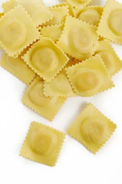 Dry ravioli pasta on white background — Stock Photo, Image