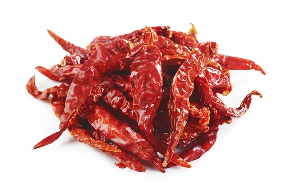 Peperoncino rosso su bianco — Foto Stock