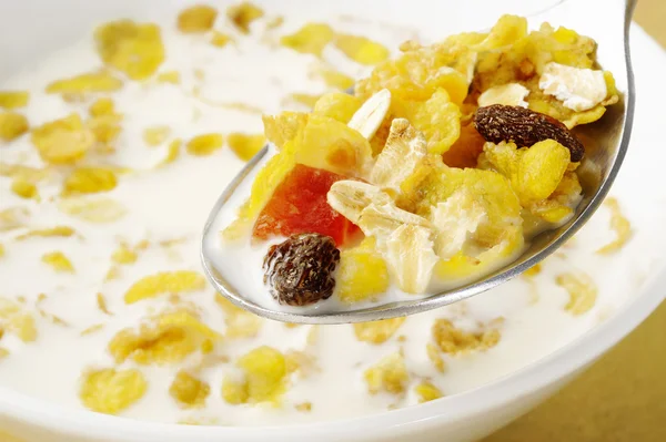 Muesli con latte — Foto Stock