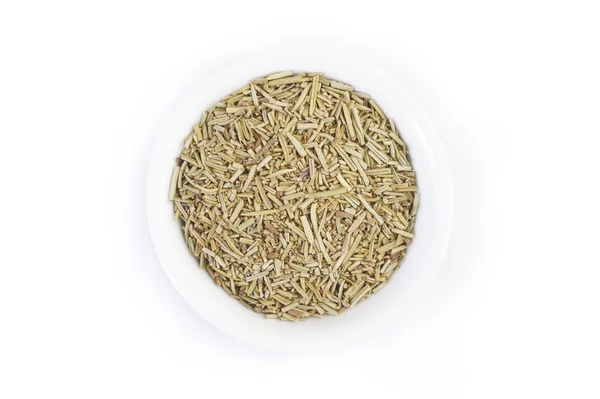 Dried Rosemary in white dish — Stock Photo, Image