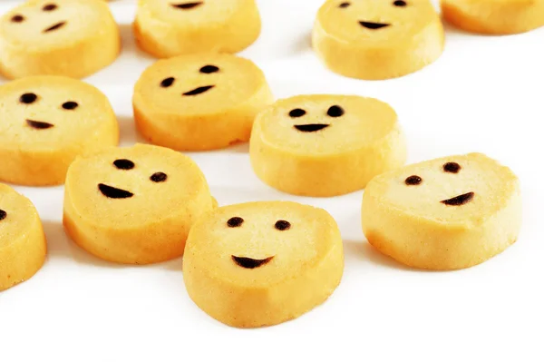 Happy cookies on white — Stock Photo, Image