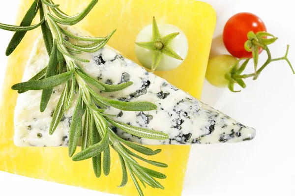 Rosemary on cheese and tomato — Stock Photo, Image