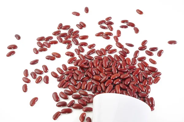 Red beans seed on white background — Stock Photo, Image