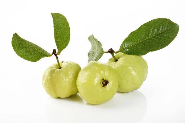 Guave mit Blatt — Stockfoto