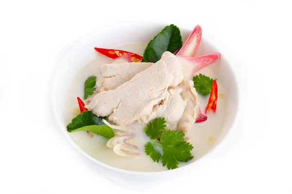 Tayland Mutfağı-tom kha kai-tavuk Hindistan cevizi sütü çorbası 