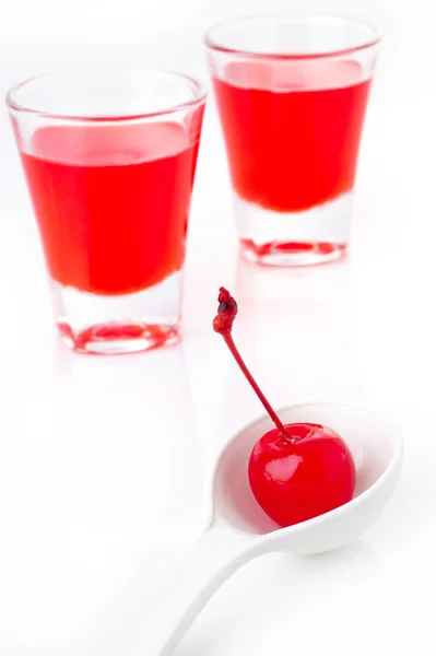 Cherry in spoon — Stock Photo, Image