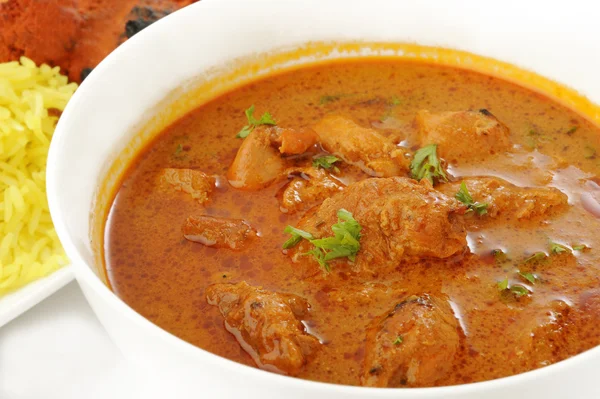 Chicken Tikka Masala, Tandoori Chicken Tikka mit Pilau-Reis — Stockfoto