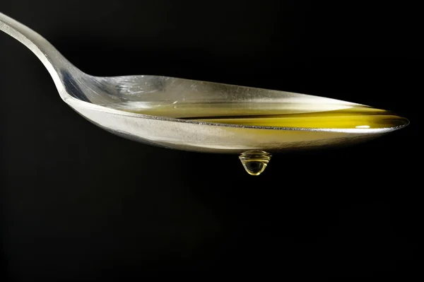 Olivový olej kapky — Stock fotografie
