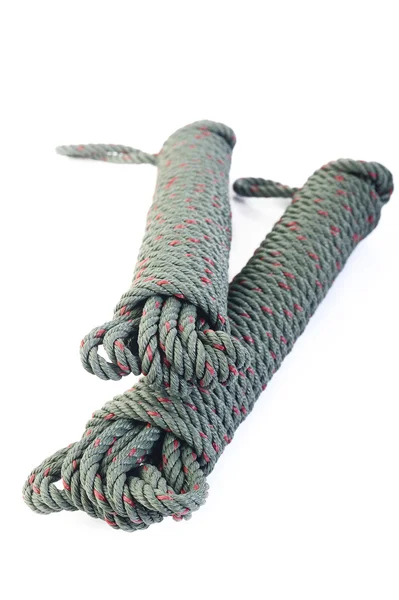 Нейлонова мотузка на білому тлі — стокове фото