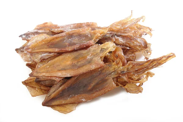 Dried squid on white background — Stock Photo, Image