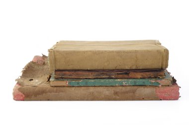 Beyaz Arkaplan Üzerine Eski Kitaplar