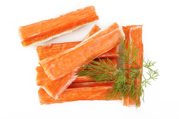 Crab sticks on white background — Stock Photo, Image