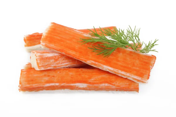 Crab sticks on white — Stock Photo, Image