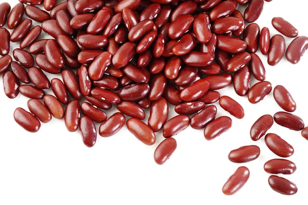 Czerwona fasola nasiona na białym tle — Zdjęcie stockowe