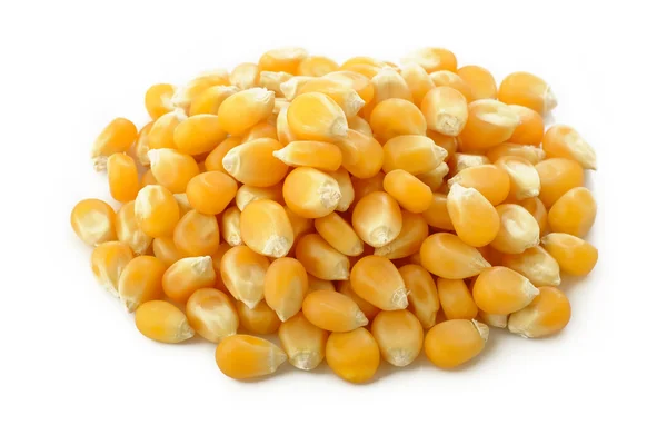 Semillas de maíz sobre fondo blanco Imagen De Stock