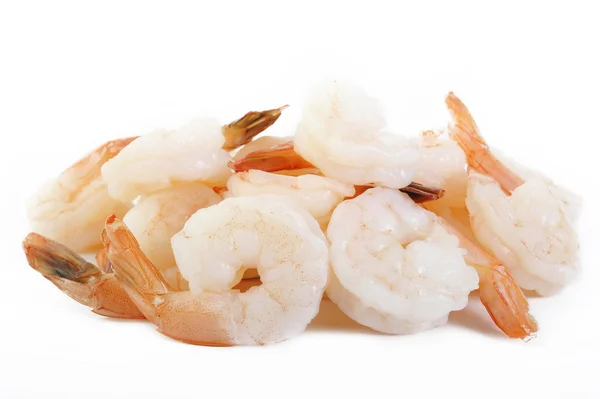 Cooked shrimps on white background — Stock Photo, Image