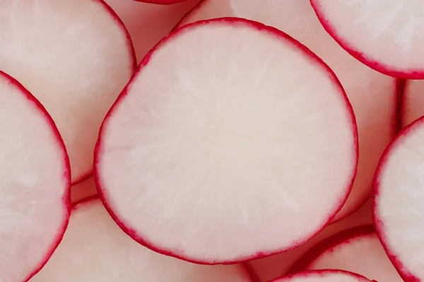 Rábano rojo en rodajas — Foto de Stock