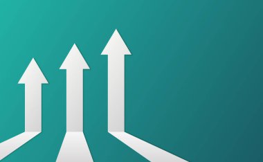 Arkaplanda yukarı doğru ok büyütme kavramı