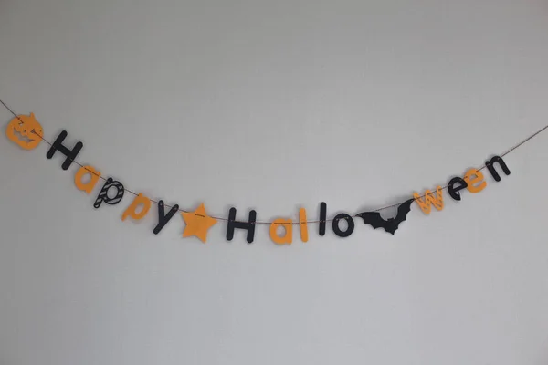 Halloween Text Garland Holidays Decoration Concept — Stock Fotó