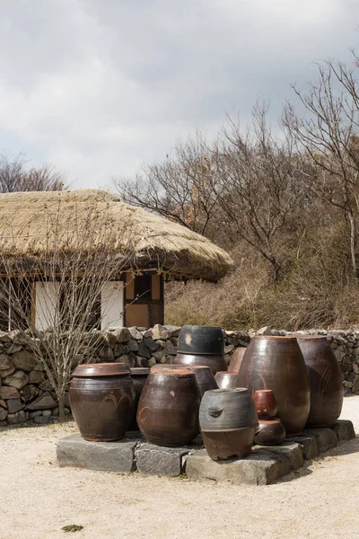 Jangdokdae Jars Koreaanse Traditionele Architectuur Korea — Stockfoto