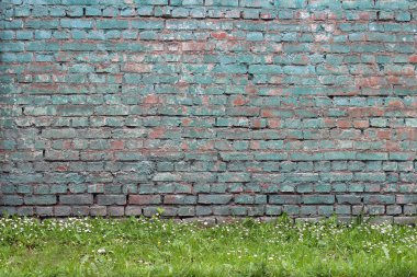 Eski model tuğla duvarın arka planı