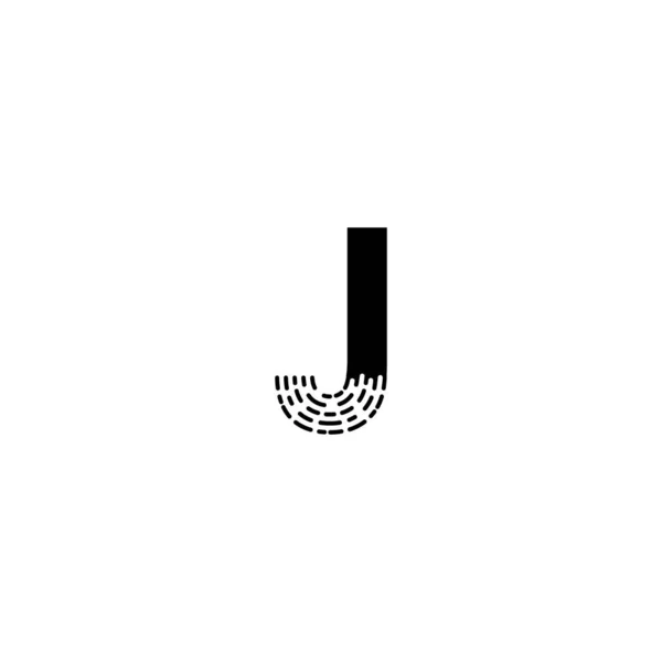Diseño Simple Del Logotipo Letra Con Efecto Línea Guion Carta — Vector de stock