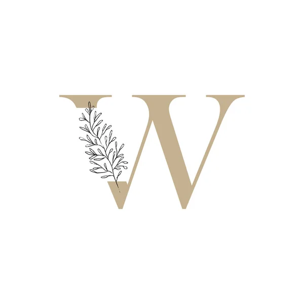 Logo Carta Con Elemento Floral Plantilla Diseño Logotipo Letra Inicial — Archivo Imágenes Vectoriales